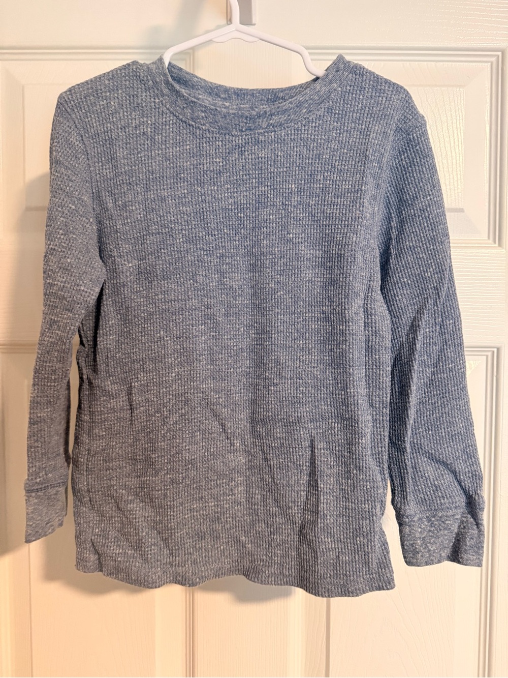 Cat & Jack Heathered Blue Waffle Long Sleeve